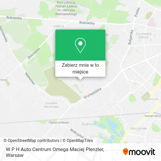 Mapa W P H Auto Centrum Omega Maciej Plenzler