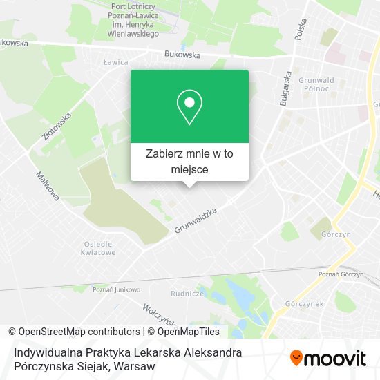 Mapa Indywidualna Praktyka Lekarska Aleksandra Pórczynska Siejak