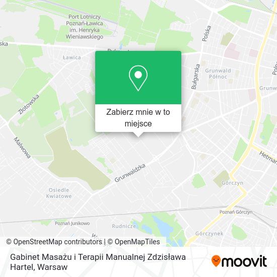 Mapa Gabinet Masażu i Terapii Manualnej Zdzisława Hartel