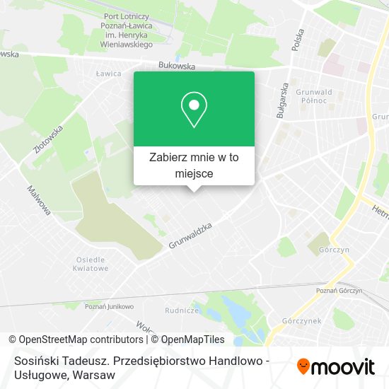 Mapa Sosiński Tadeusz. Przedsiębiorstwo Handlowo - Usługowe