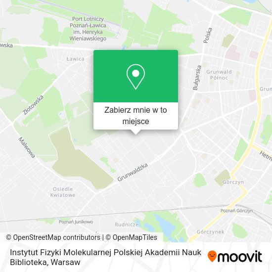 Mapa Instytut Fizyki Molekularnej Polskiej Akademii Nauk Biblioteka