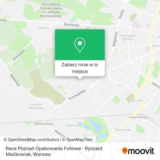 Mapa Rava Poznań Opakowania Foliowe - Ryszard Maćkowiak