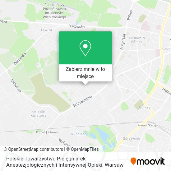 Mapa Polskie Towarzystwo Pielęgniarek Anestezjologicznych i Intensywnej Opieki