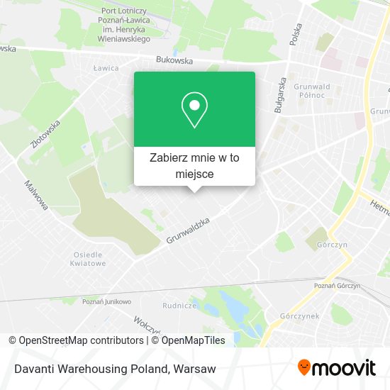 Mapa Davanti Warehousing Poland