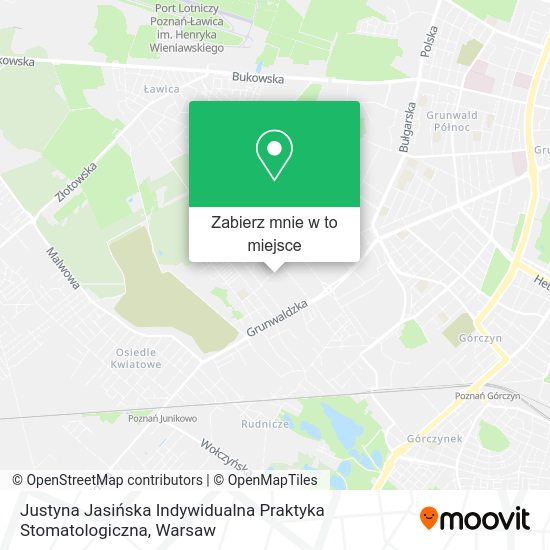 Mapa Justyna Jasińska Indywidualna Praktyka Stomatologiczna