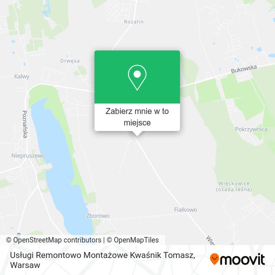 Mapa Usługi Remontowo Montażowe Kwaśnik Tomasz