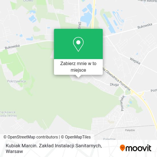 Mapa Kubiak Marcin. Zakład Instalacji Sanitarnych