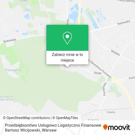 Mapa Przedsiębiorstwo Usługowo Logistyczno Finansowe Bartosz Wicijowski