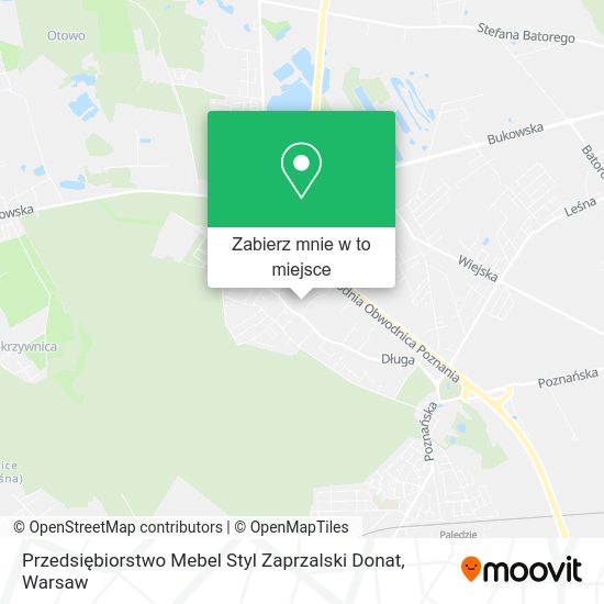 Mapa Przedsiębiorstwo Mebel Styl Zaprzalski Donat