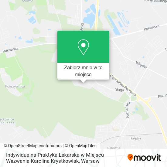 Mapa Indywidualna Praktyka Lekarska w Miejscu Wezwania Karolina Krystkowiak