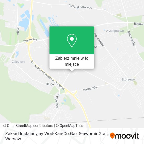 Mapa Zakład Instalacyjny Wod-Kan-Co.Gaz.Sławomir Graf