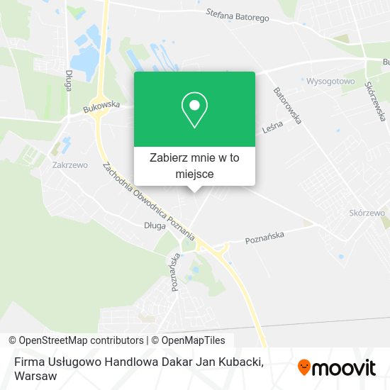 Mapa Firma Usługowo Handlowa Dakar Jan Kubacki