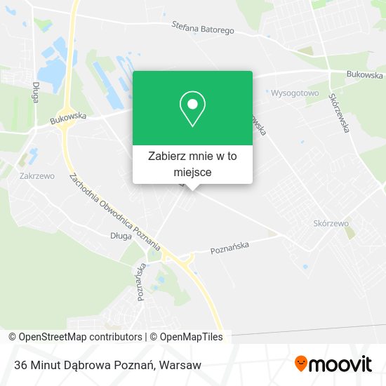 Mapa 36 Minut Dąbrowa Poznań