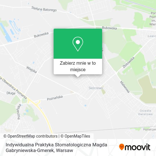 Mapa Indywidualna Praktyka Stomatologiczna Magda Gabryniewska-Gmerek