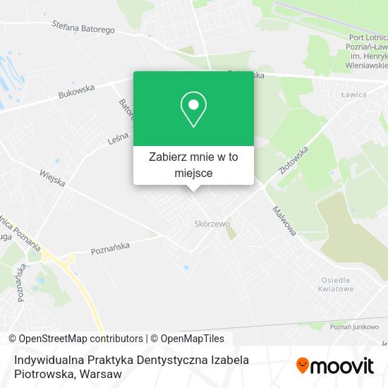 Mapa Indywidualna Praktyka Dentystyczna Izabela Piotrowska