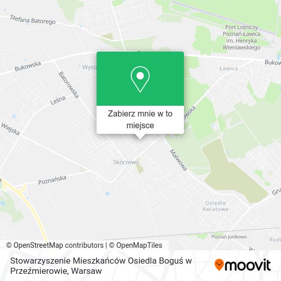 Mapa Stowarzyszenie Mieszkańców Osiedla Boguś w Przeźmierowie