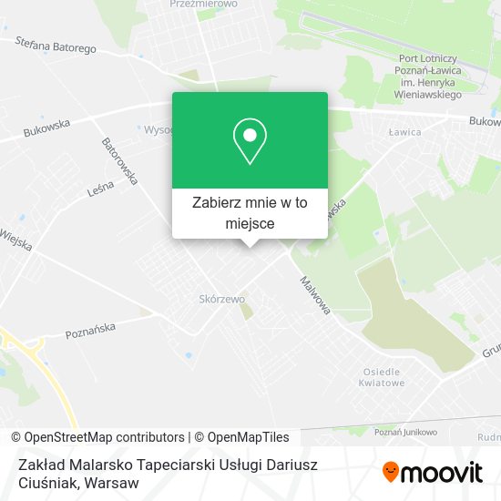 Mapa Zakład Malarsko Tapeciarski Usługi Dariusz Ciuśniak