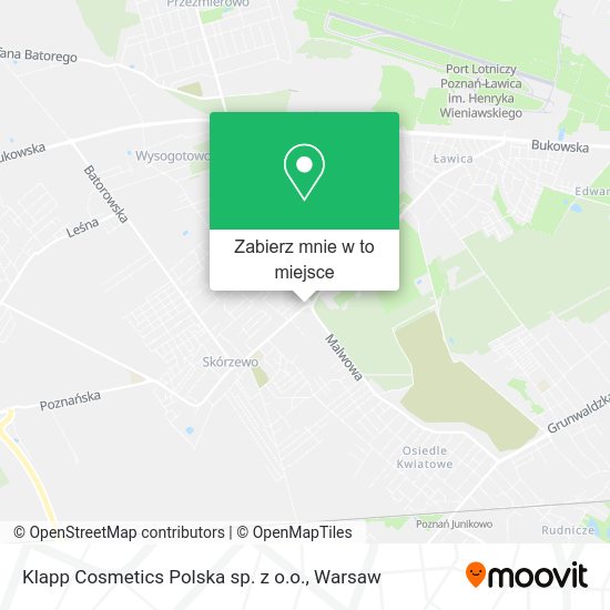 Mapa Klapp Cosmetics Polska sp. z o.o.