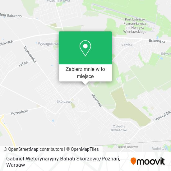 Mapa Gabinet Weterynaryjny Bahati Skórzewo / Poznań