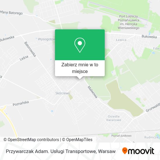 Mapa Przywarczak Adam. Usługi Transportowe