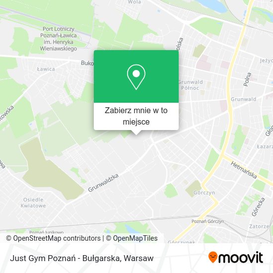 Mapa Just Gym Poznań - Bułgarska