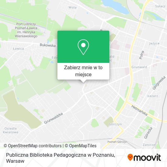 Mapa Publiczna Biblioteka Pedagogiczna w Poznaniu