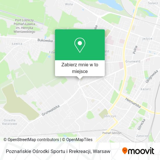 Mapa Poznańskie Ośrodki Sportu i Rrekreacji