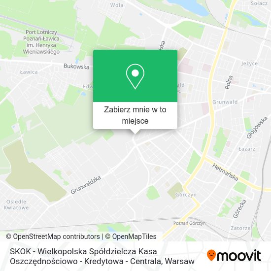 Mapa SKOK - Wielkopolska Spółdzielcza Kasa Oszczędnościowo - Kredytowa - Centrala