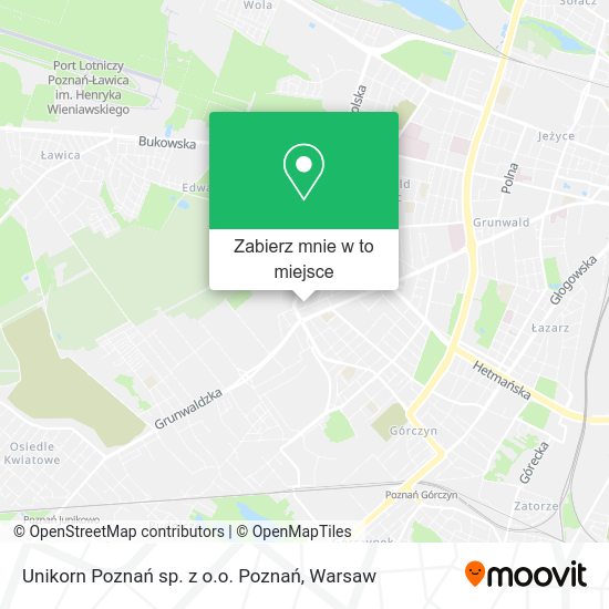 Mapa Unikorn Poznań sp. z o.o. Poznań