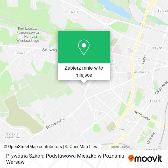 Mapa Prywatna Szkoła Podstawowa Mieszko w Poznaniu