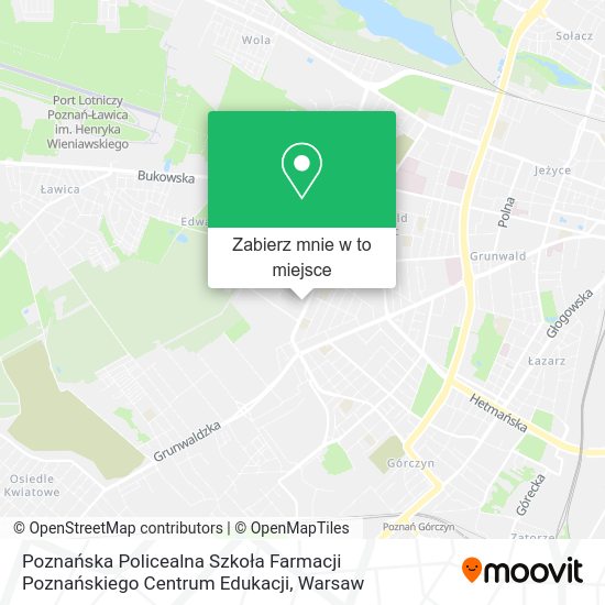 Mapa Poznańska Policealna Szkoła Farmacji Poznańskiego Centrum Edukacji