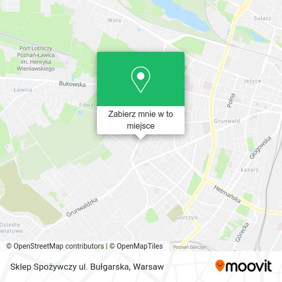 Mapa Sklep Spożywczy ul. Bułgarska