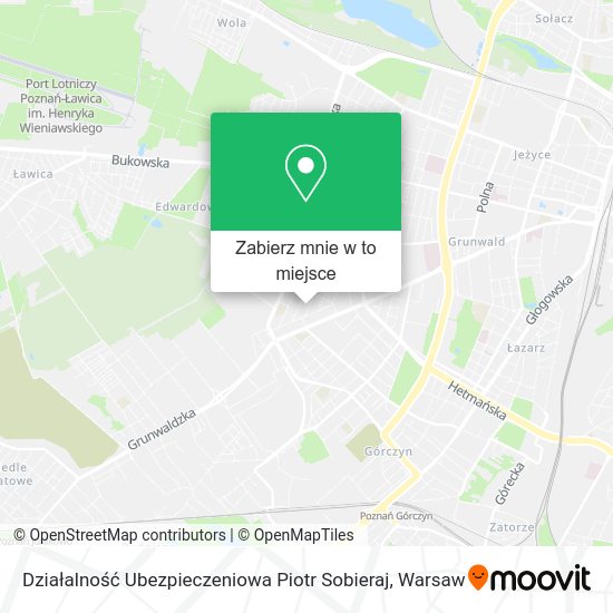 Mapa Działalność Ubezpieczeniowa Piotr Sobieraj