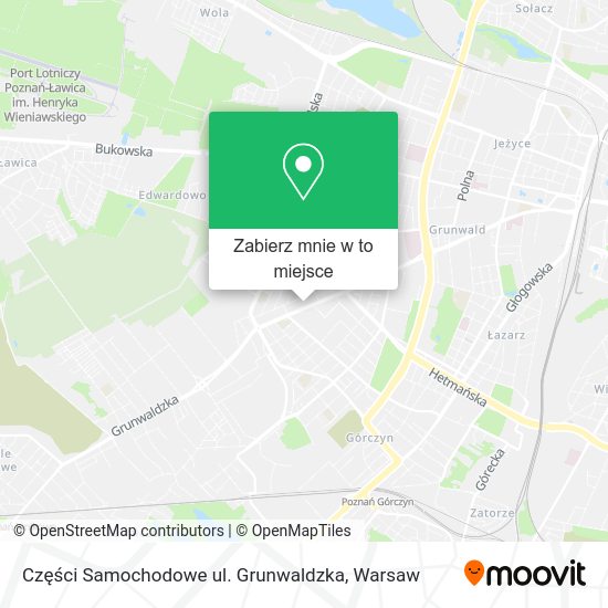 Mapa Części Samochodowe ul. Grunwaldzka