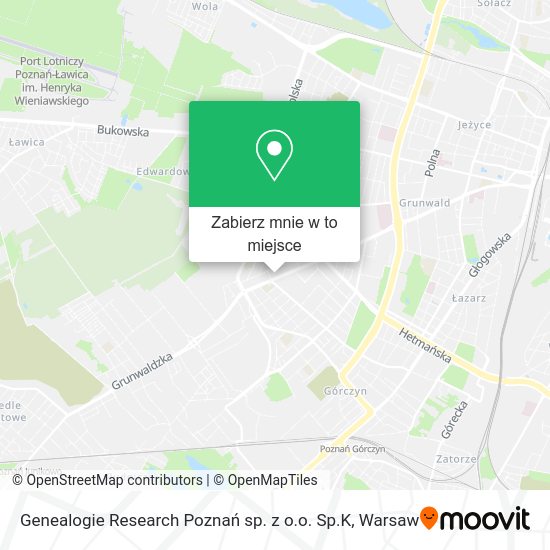 Mapa Genealogie Research Poznań sp. z o.o. Sp.K