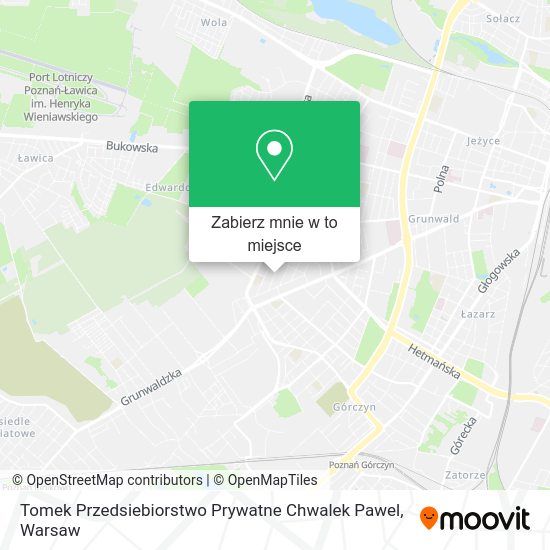 Mapa Tomek Przedsiebiorstwo Prywatne Chwalek Pawel