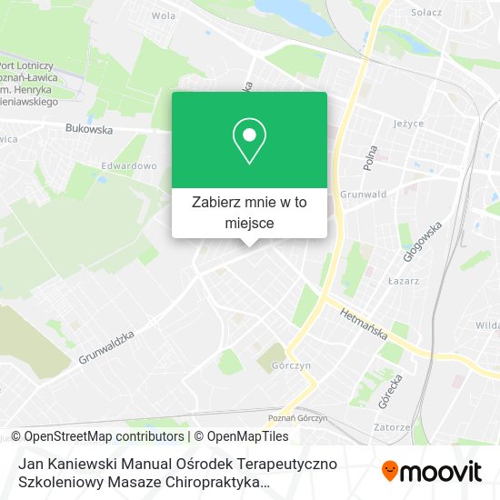 Mapa Jan Kaniewski Manual Ośrodek Terapeutyczno Szkoleniowy Masaze Chiropraktyka Bioenergoterapia