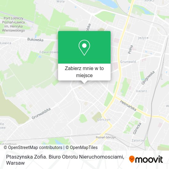 Mapa Ptaszynska Zofia. Biuro Obrotu Nieruchomosciami