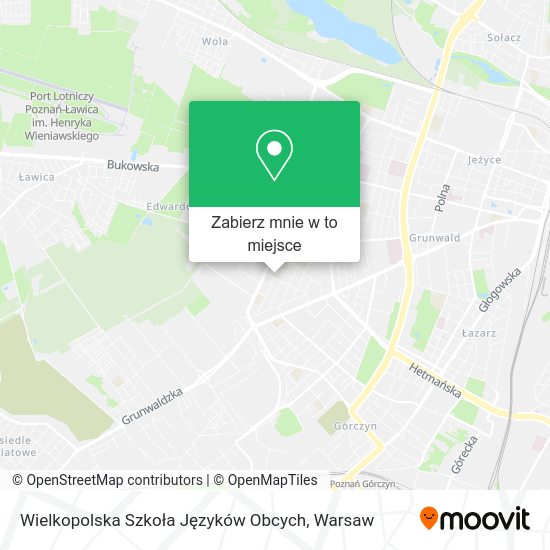 Mapa Wielkopolska Szkoła Języków Obcych