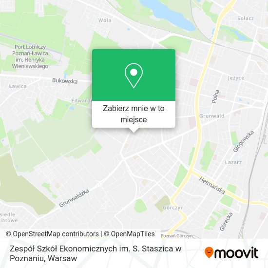 Mapa Zespół Szkół Ekonomicznych im. S. Staszica w Poznaniu