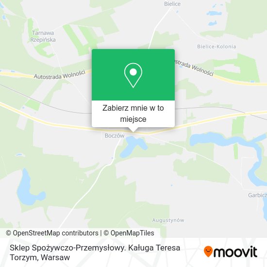 Mapa Sklep Spożywczo-Przemysłowy. Kaługa Teresa Torzym