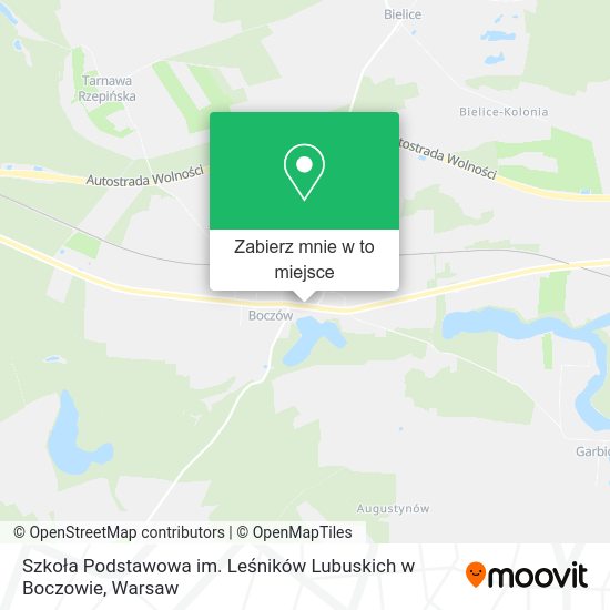 Mapa Szkoła Podstawowa im. Leśników Lubuskich w Boczowie