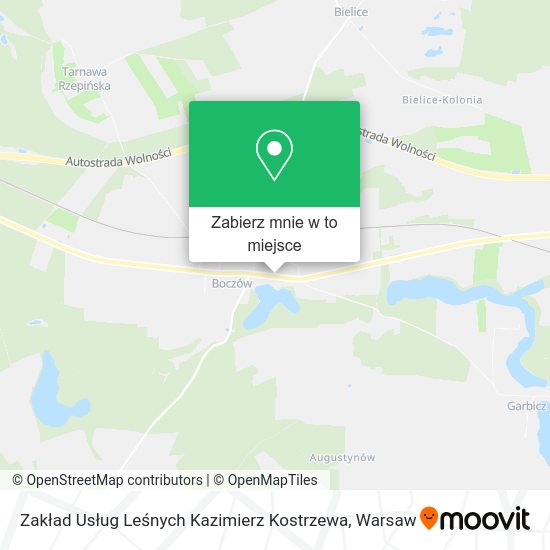 Mapa Zakład Usług Leśnych Kazimierz Kostrzewa