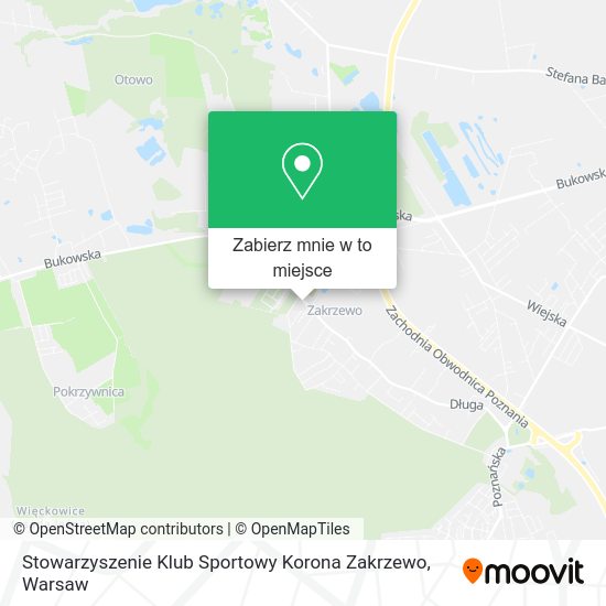 Mapa Stowarzyszenie Klub Sportowy Korona Zakrzewo