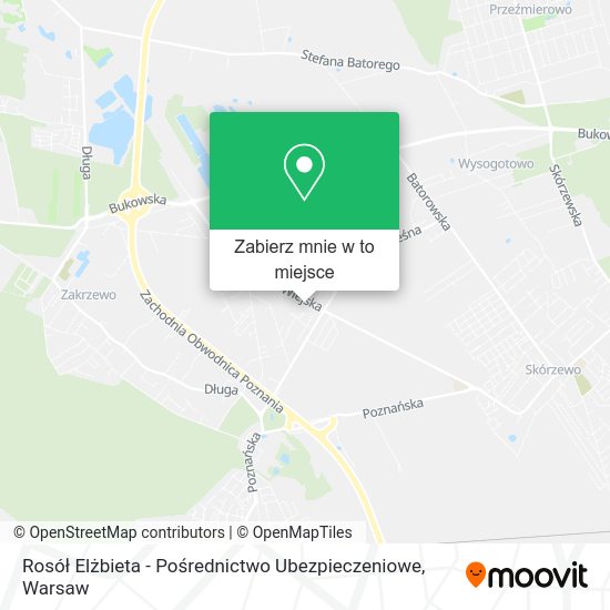 Mapa Rosół Elżbieta - Pośrednictwo Ubezpieczeniowe