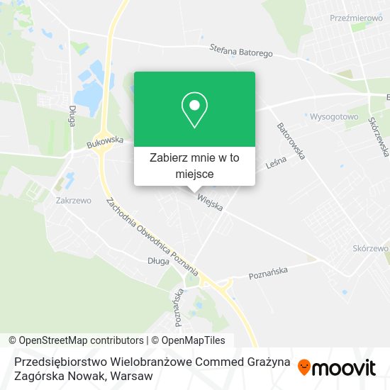 Mapa Przedsiębiorstwo Wielobranżowe Commed Grażyna Zagórska Nowak