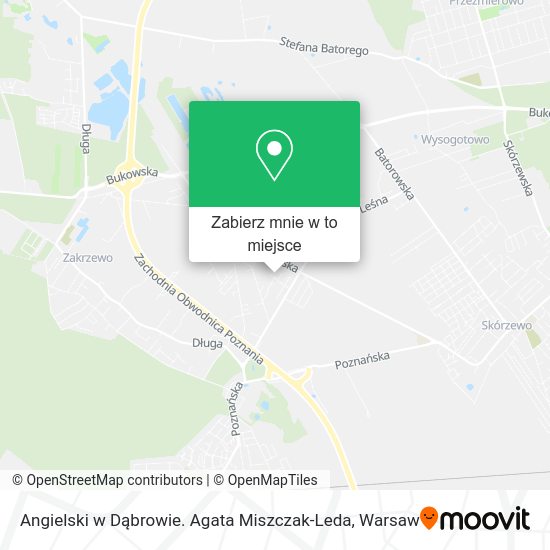 Mapa Angielski w Dąbrowie. Agata Miszczak-Leda