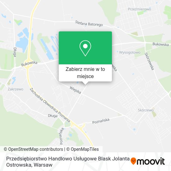 Mapa Przedsiębiorstwo Handlowo Usługowe Blask Jolanta Ostrowska