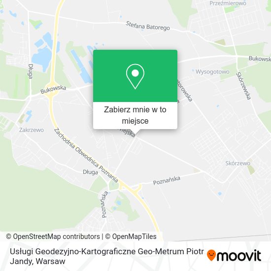 Mapa Usługi Geodezyjno-Kartograficzne Geo-Metrum Piotr Jandy