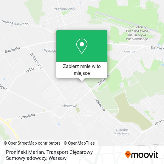 Mapa Proniński Marian. Transport Ciężarowy Samowyładowczy